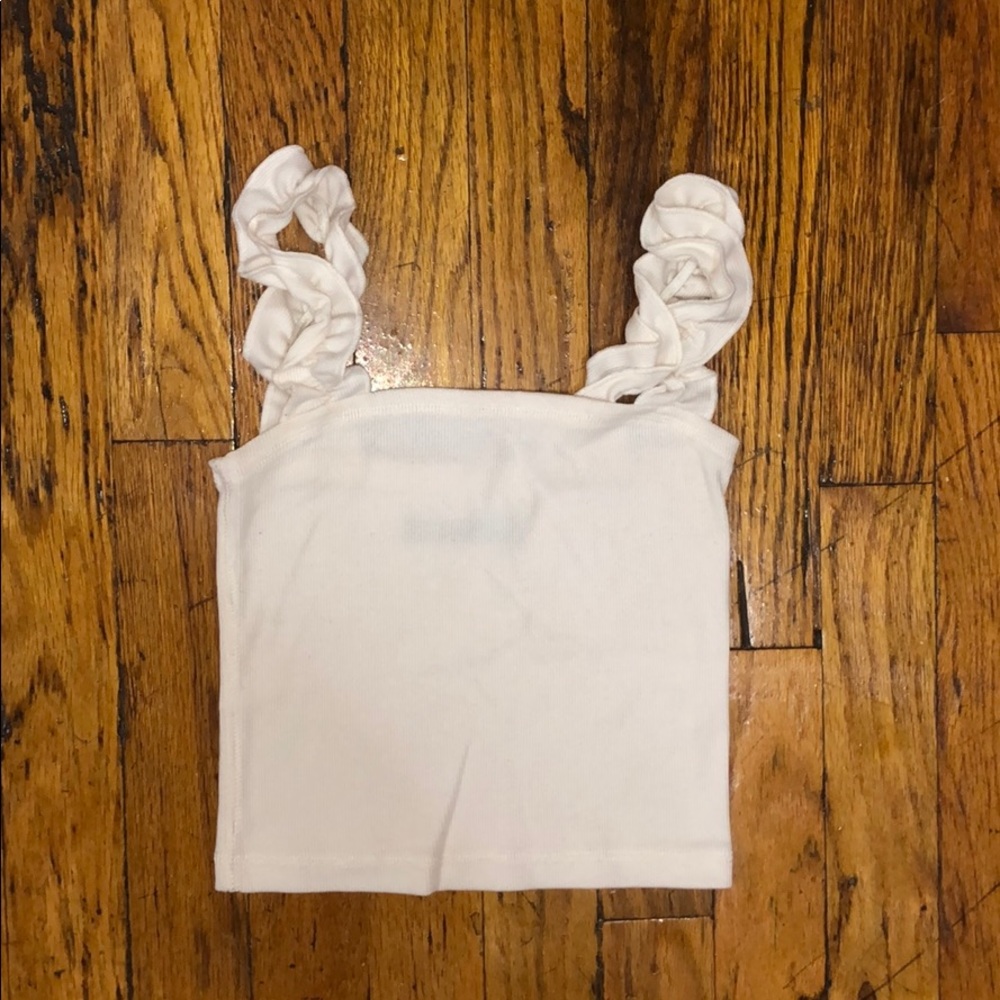 SOLD: Abercrombie ruffle strap crop top